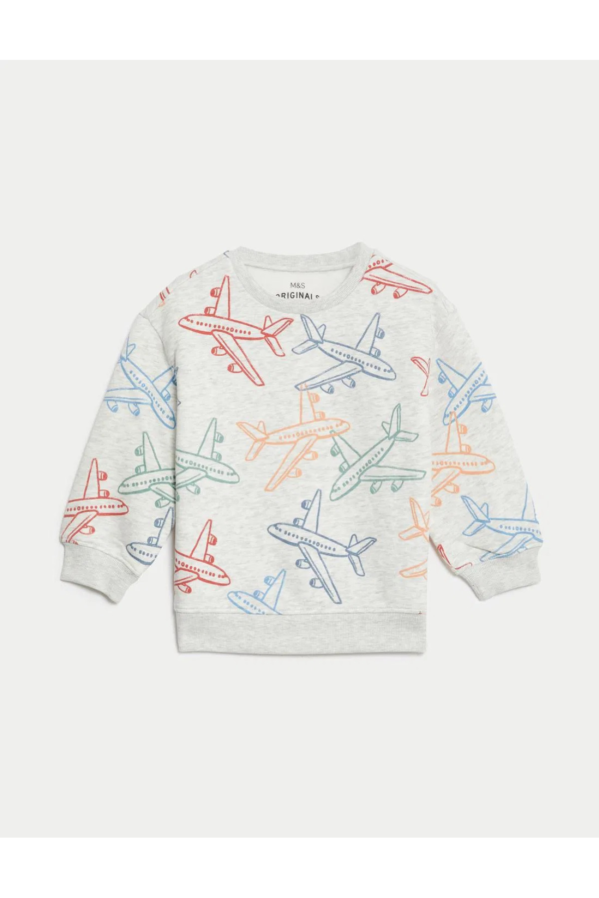 Airplane Patterned Sweatshirt