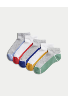 5-Pack Patterned Trainer SocksS