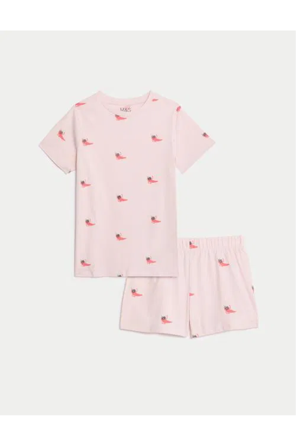 Pure Cotton Short Sleeve Patterned Pajama Set