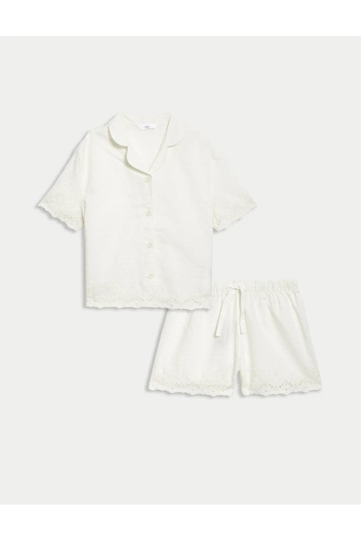 Pure Cotton Embroidered Pajama Set