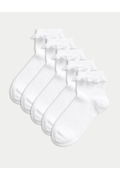 5-Pack Ruffle Detailed Socks