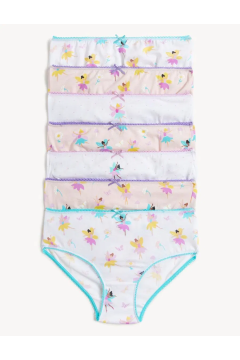 Pure Cotton Floral Patterned 7-Pack Panties 