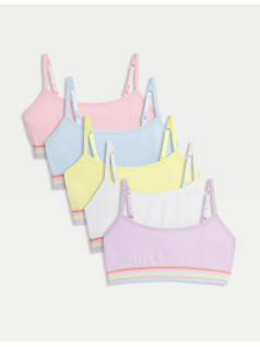 5-Pack Rainbow Patterned Crop Top