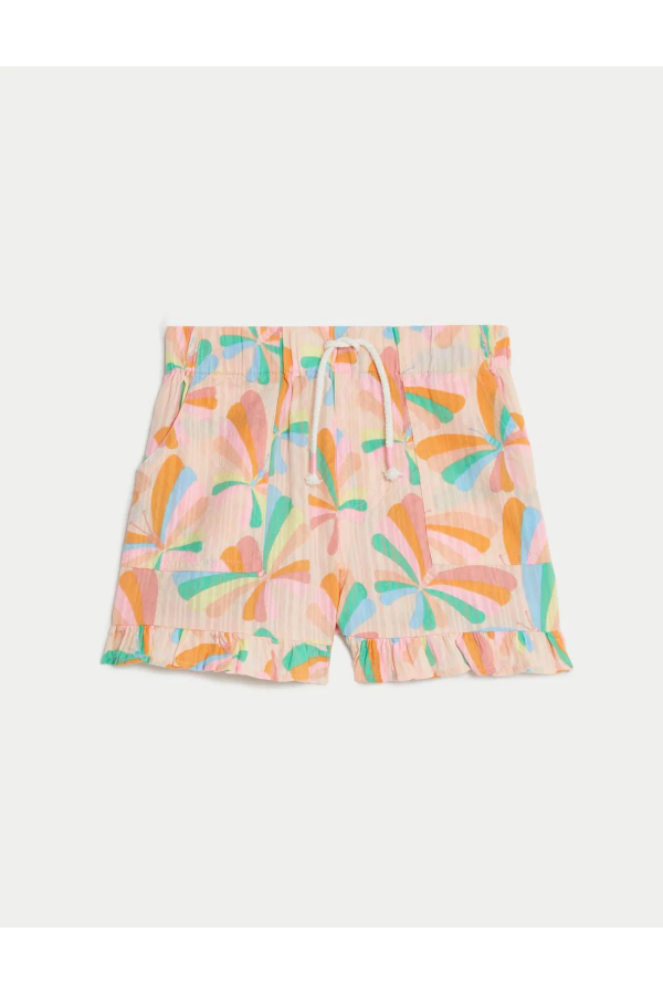 Pure Cotton Patterned Shorts