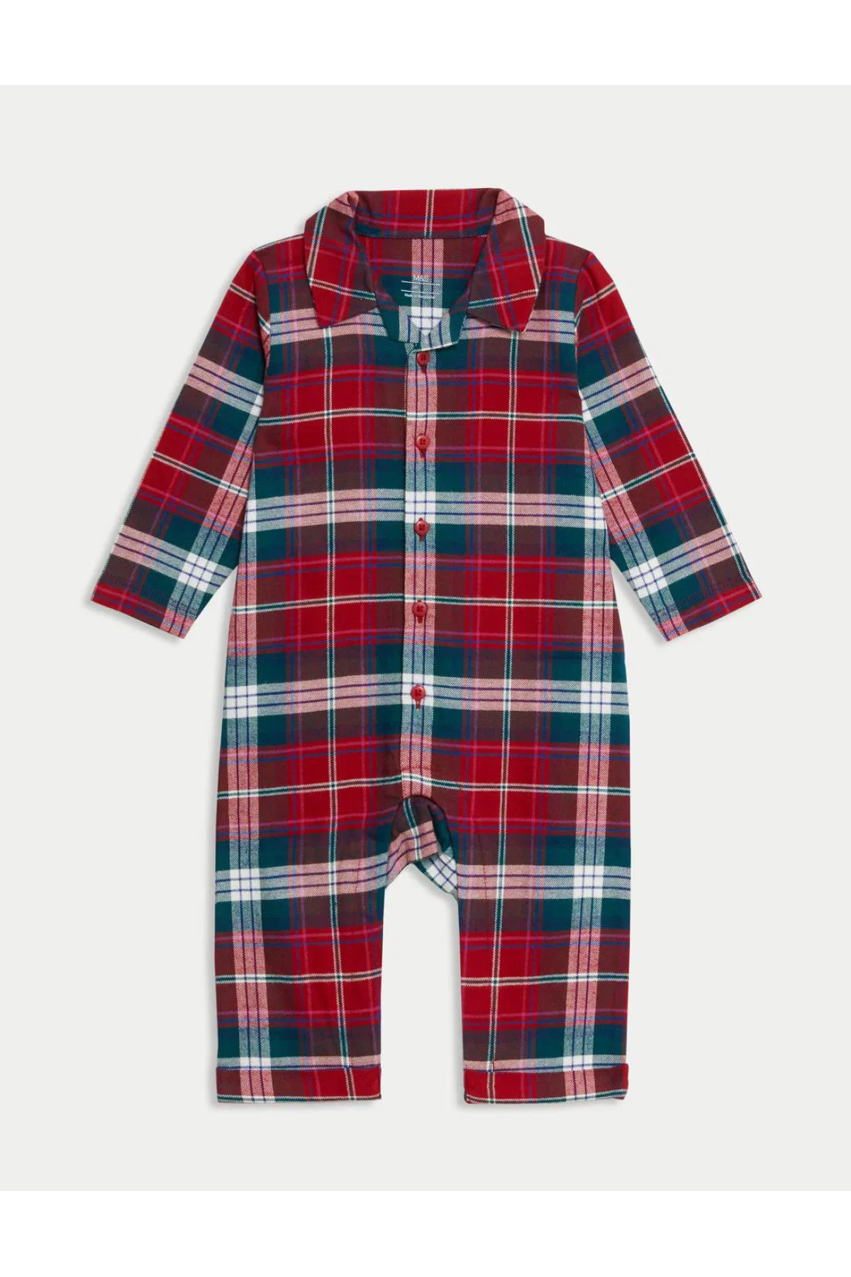 Pure Cotton Plaid Patterned Overalls