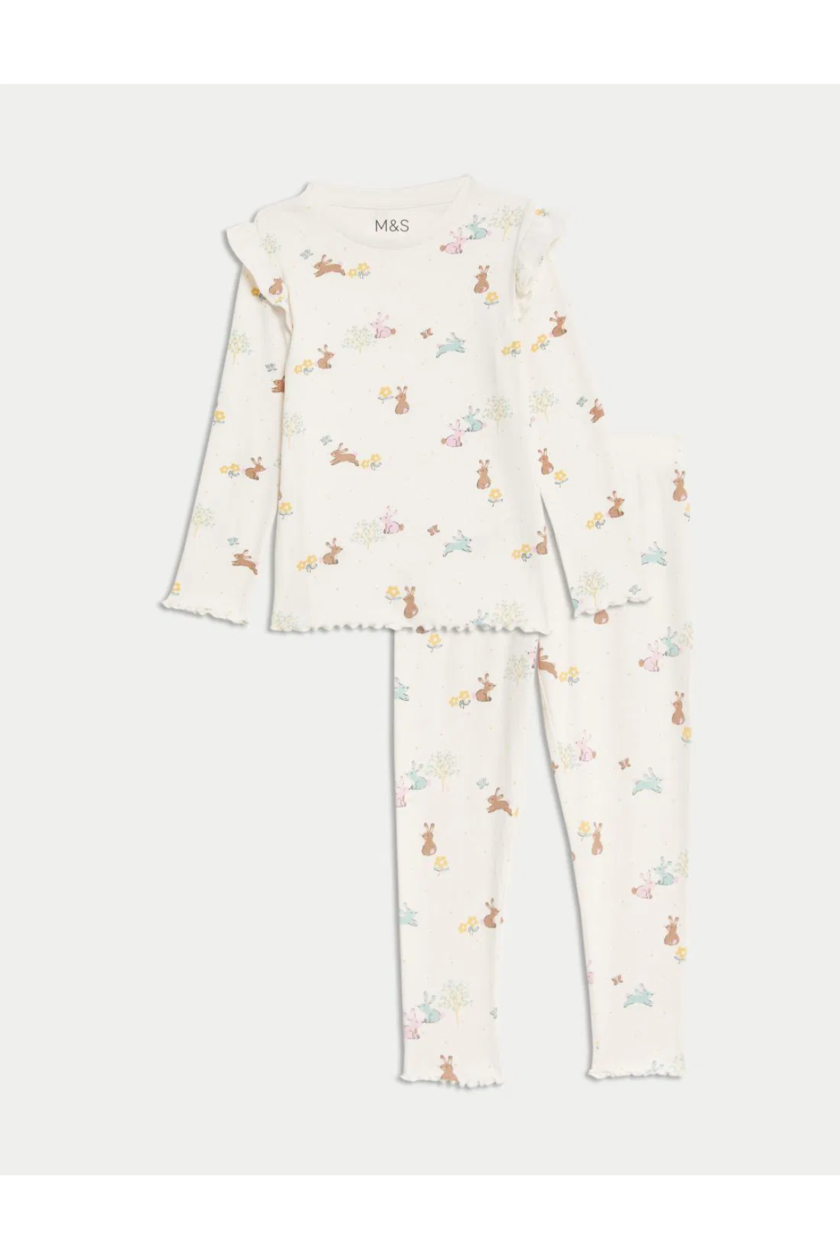 Pure Cotton Rabbit Patterned Pajama Set 