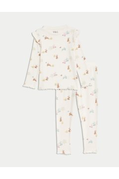 Pure Cotton Rabbit Patterned Pajama Set 