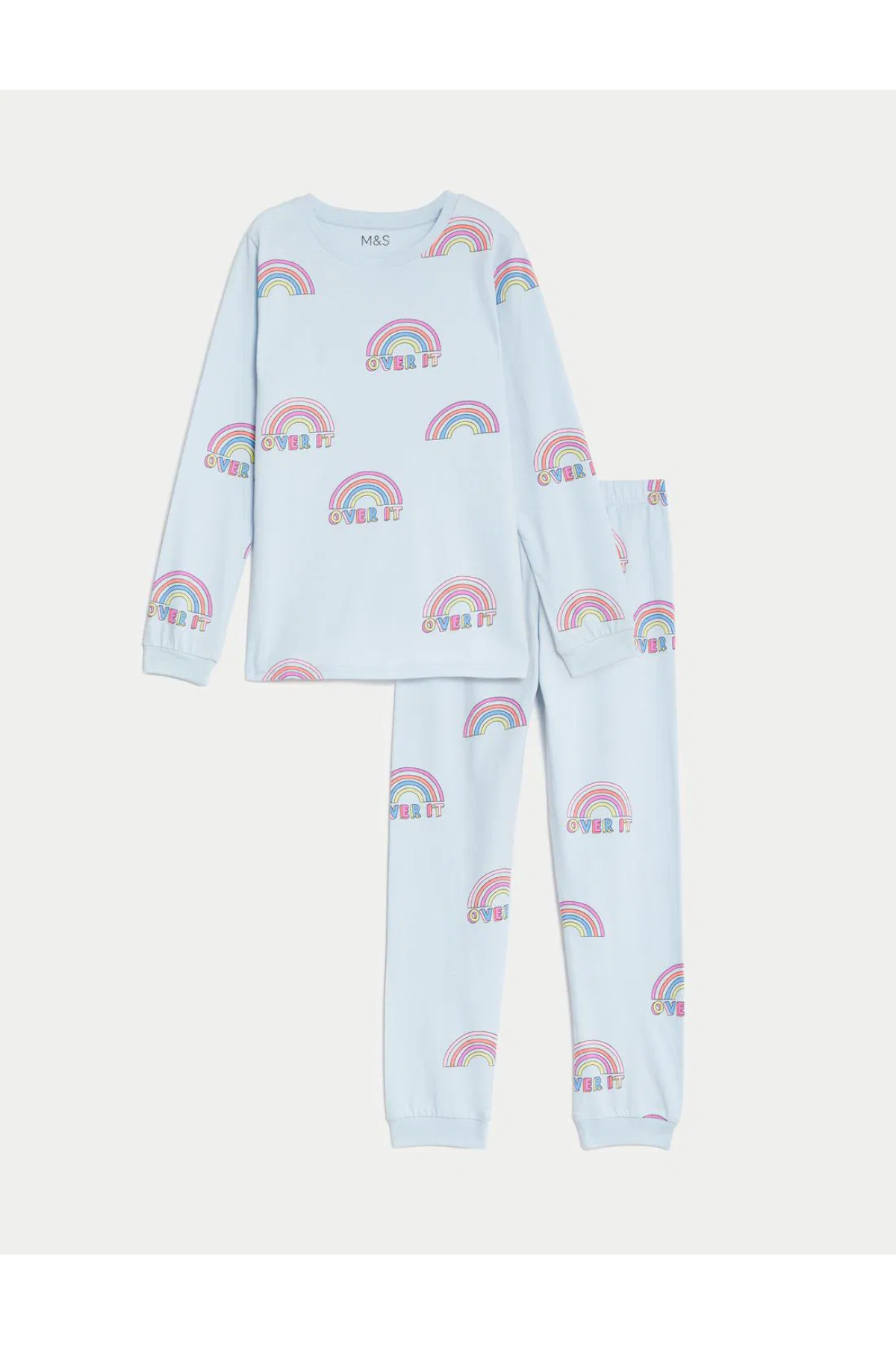 Pure Cotton Rainbow Patterned Pajama Set