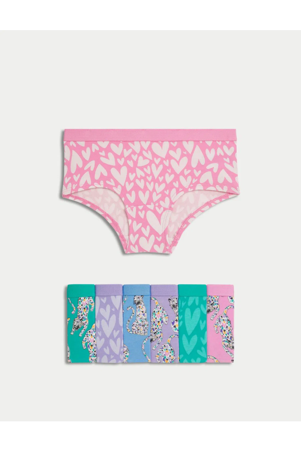 Leopard Patterned 7-Pack Panties