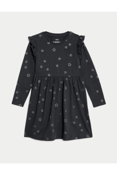 Pure Cotton Star Patterned Dress