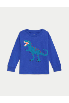 Pure Cotton Dinosaur Patterned T-shirt