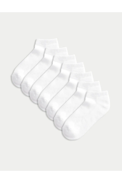 7-Pack Trainer Liners™ Sports Socks Set (WHİTE)