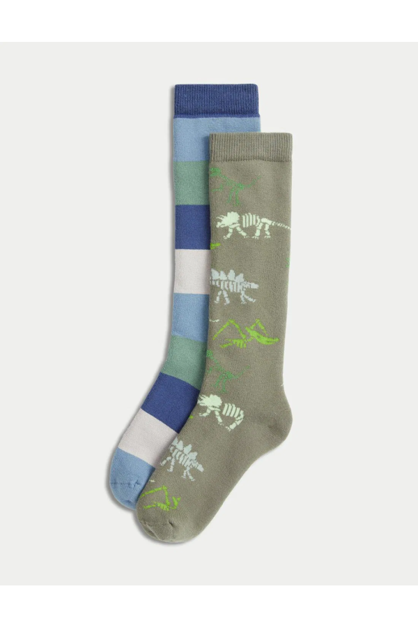 2-Pack Patterned Socks