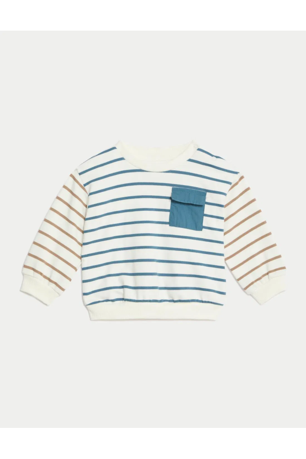 Regular Fit Striped Sweatshirt