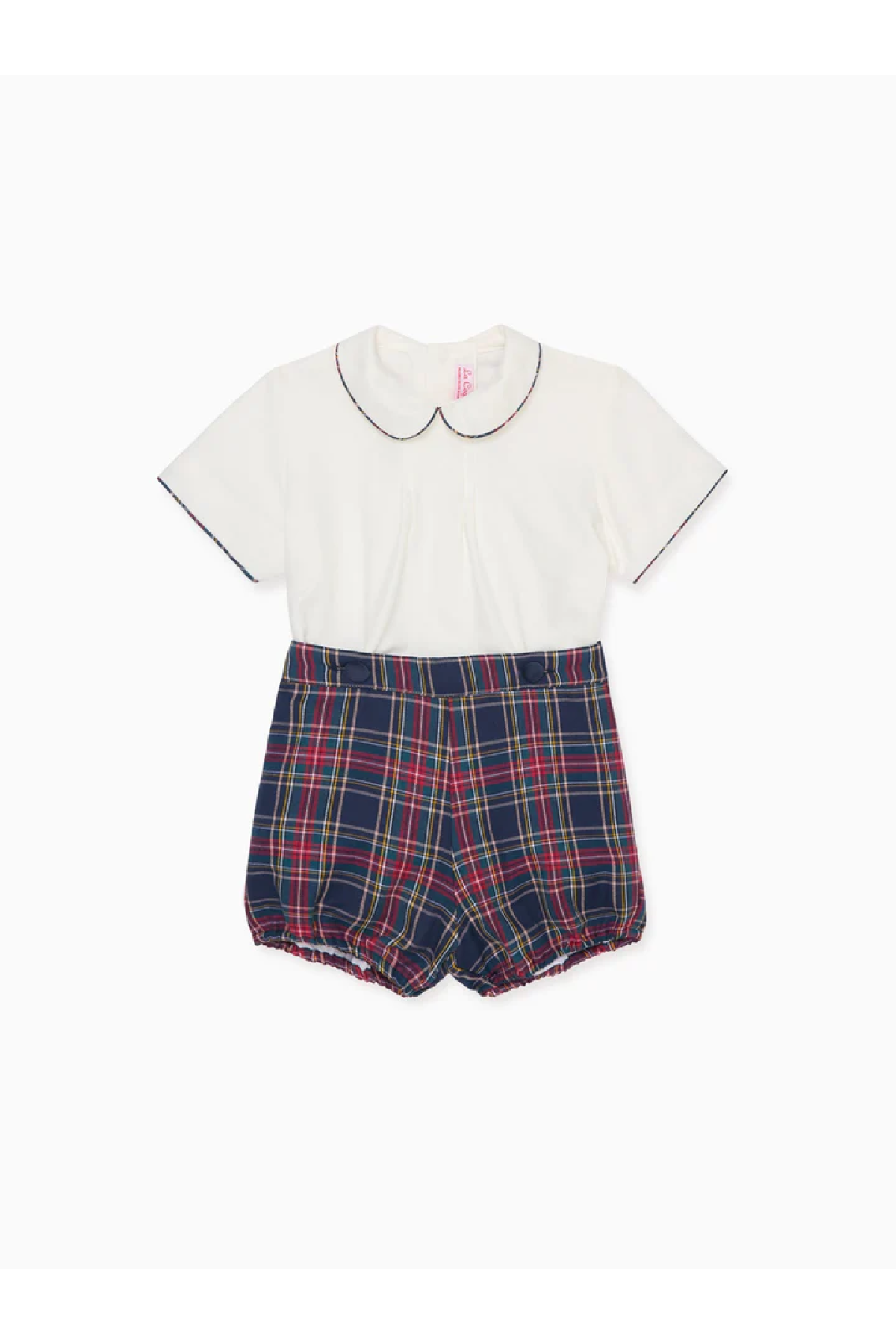 Navy Tartan Pablo Baby Boy Set